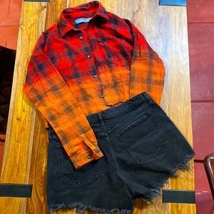 Sexy cropped flannel- SOFT